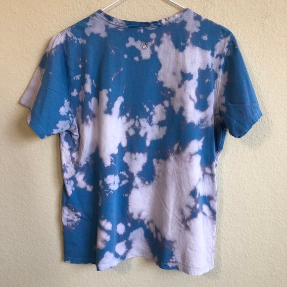 Life Is Good Shirt Tie Dye Peace Out Blue T-Shirt - Picture 6 of 6
